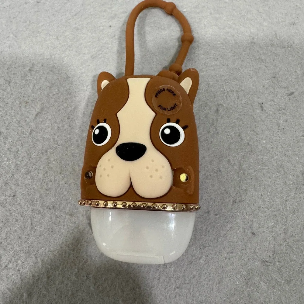 Bath and Body Works PocketBac Holder Brown French Bulldog Light Up Warm Vanilla